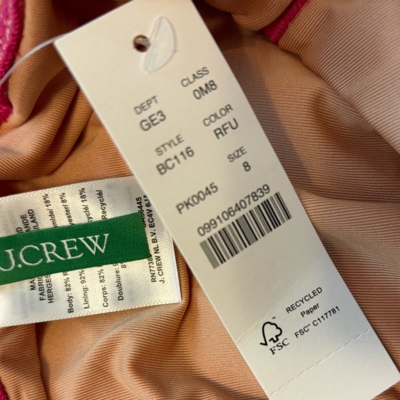 J. CREW Fuchsia Ruched V-neck one-piece - Various Sizes NWT - Picture 11 of 13